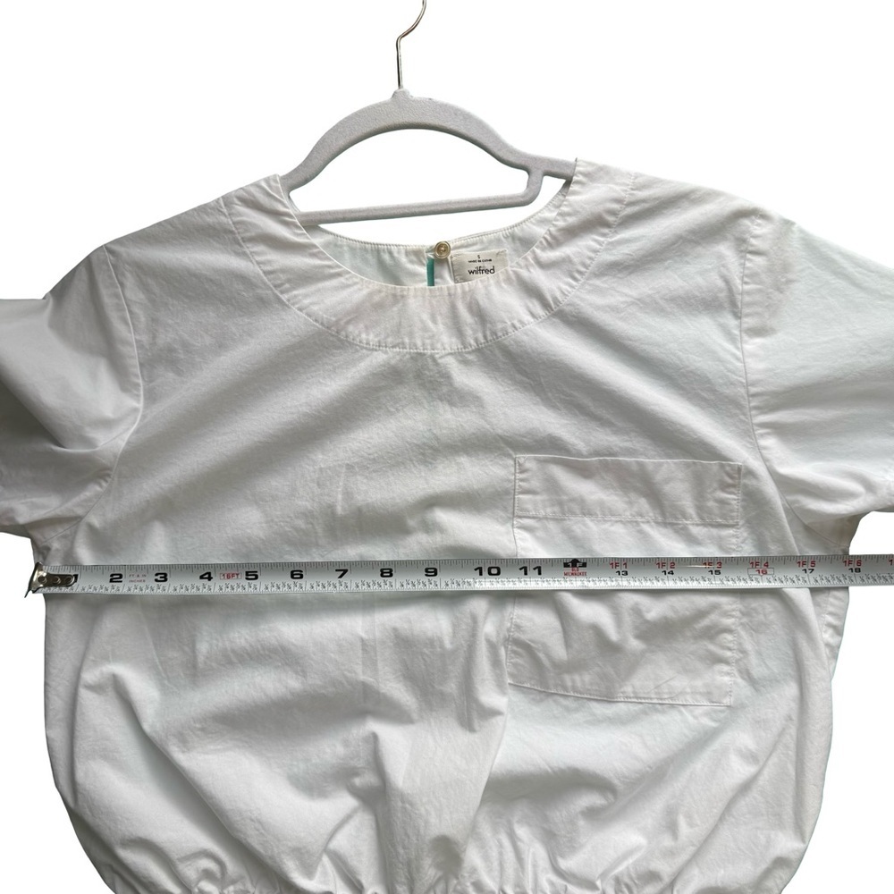 Wilfred Classic White Crop Cotton Top Size S Minimalist Capsule Everyday - Picture 6 of 11